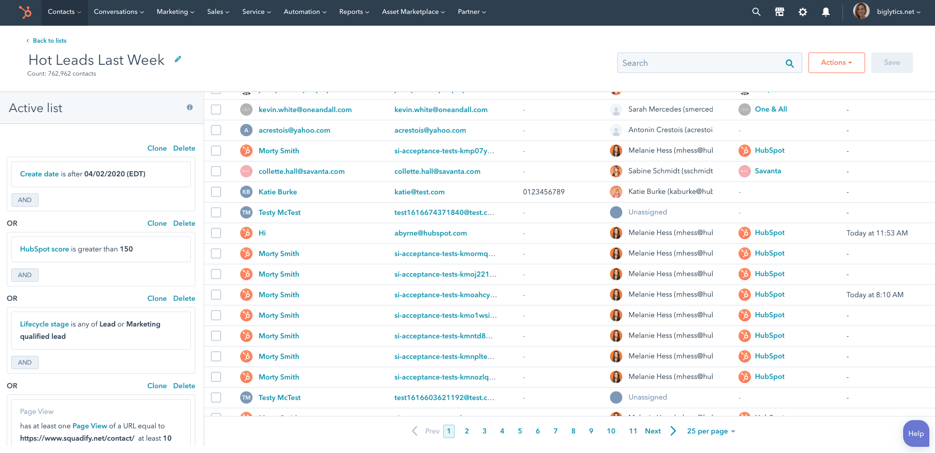 hubspot crm rmfew